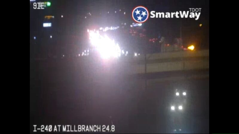 Crash on I-240 causes traffic delays, TDOT reports