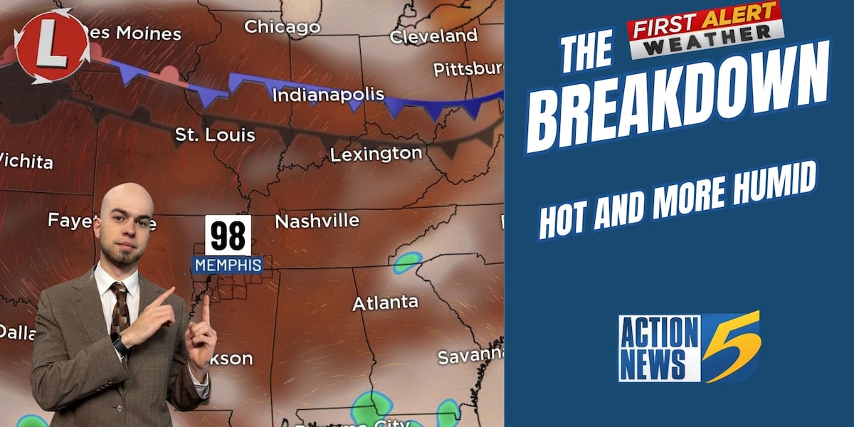 THE WEEK AHEAD: Hot and Sunny with the gradual return of muggy conditions Rain chances remain low the next few days as the heat cranks up
