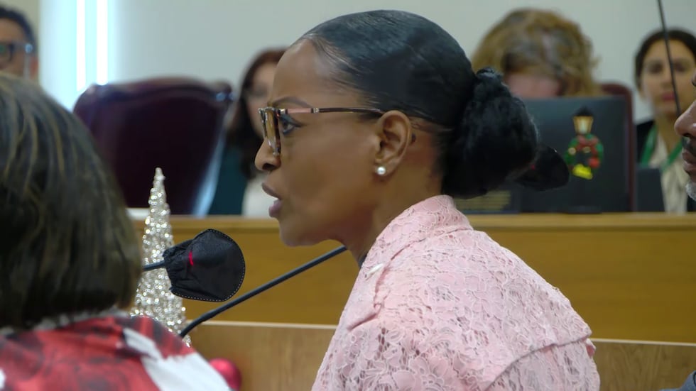 Shelby County Clerk Wanda Halbert speaks before the Shelby County Commission, Wednesday, Dec....