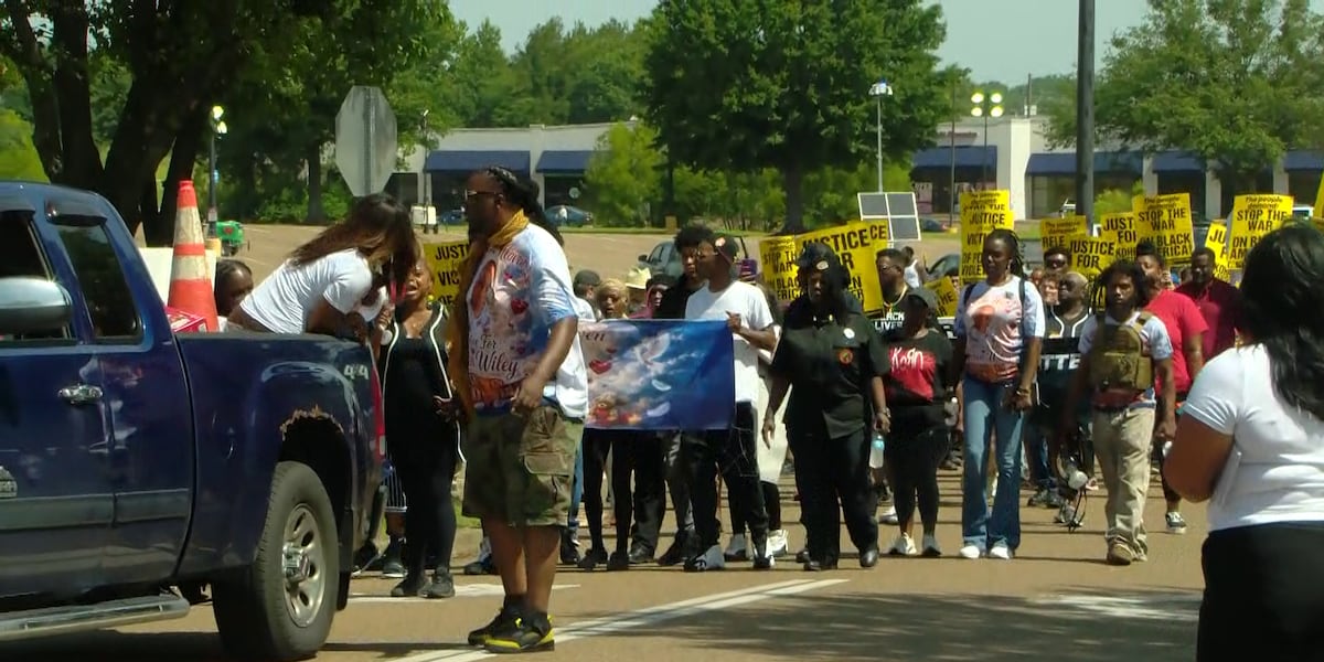 Protesters march in Senatobia demanding answers in death of 1-year-old Kohen Wiley The march began in the Walmart parking lot, where Wiley was killed. It was followed by a town hall where community members demanded answers from law enforcement.