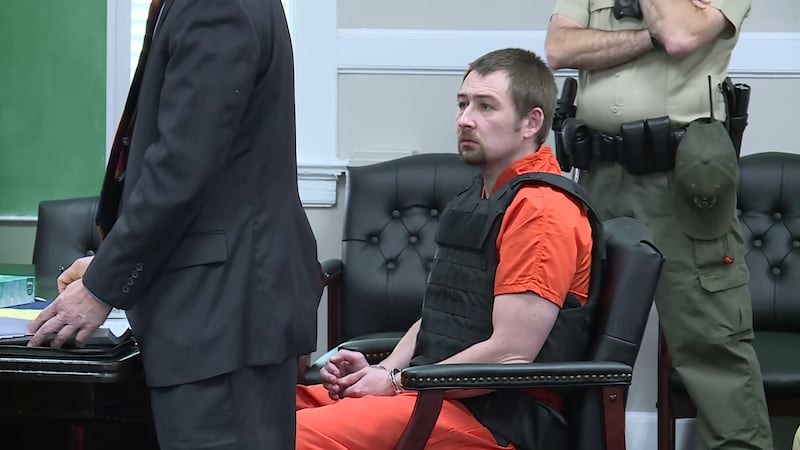 Austin Drummond appears in court on October 27, 2025.