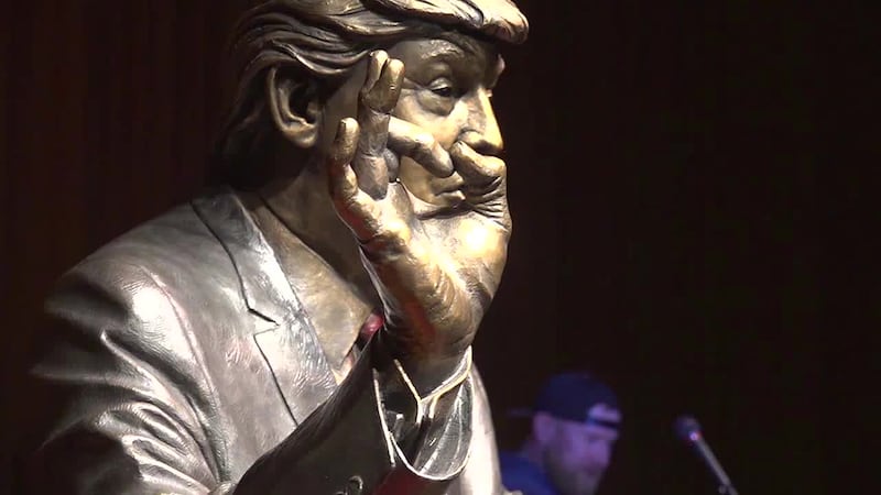 The City of Presidents welcomed a bronze statue of President Donald Trump.