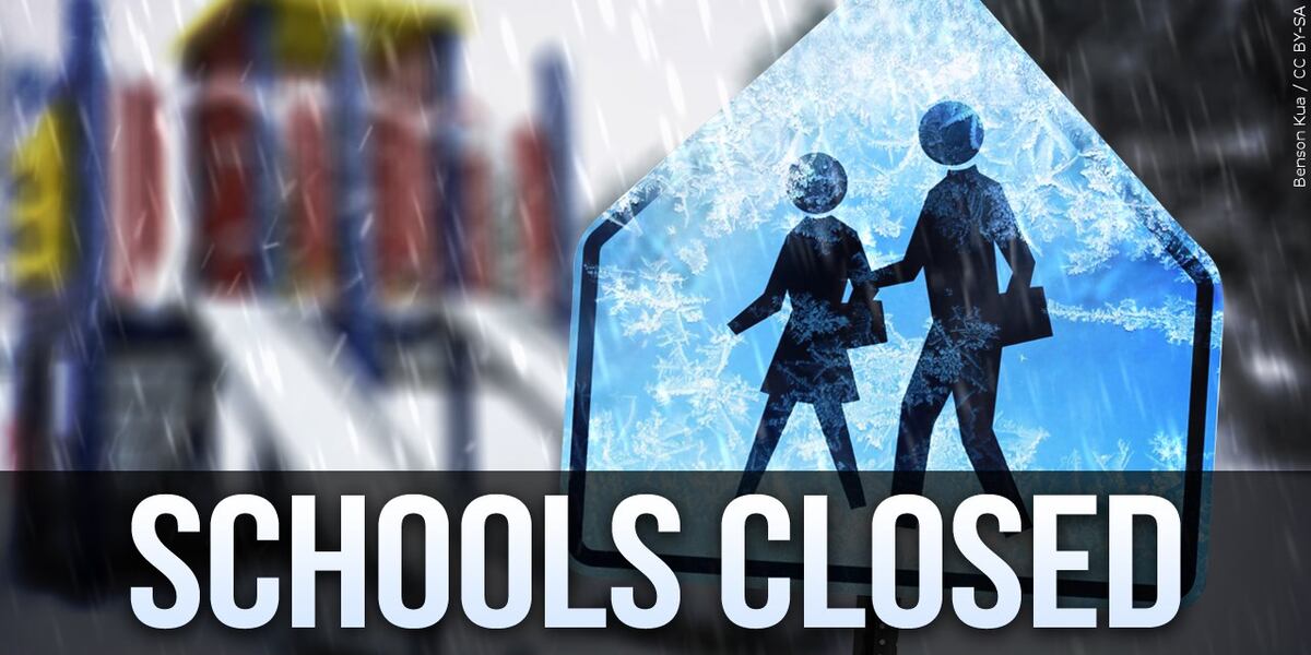 Multiple area schools closing Friday due to winter weather