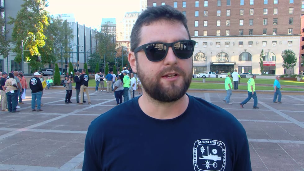 Austin Kimpel, Memphis street maintenance worker and member of the American Federation of...