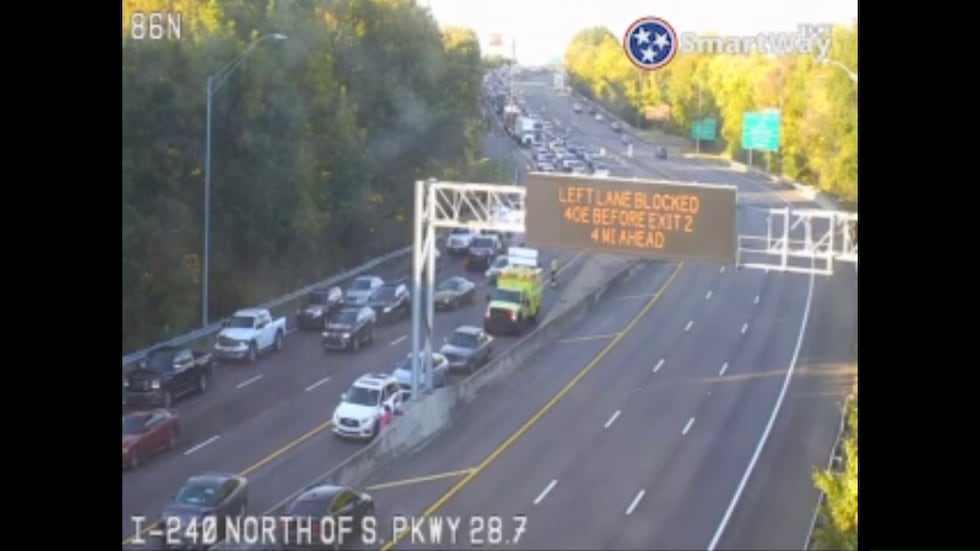 Memphis Police have issued a traffic alert after lanes on Interstate 240 near South Parkway...
