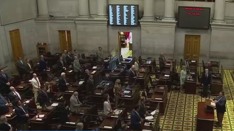 Undated photo of the Tennessee House of Representatives during session in 2021.
