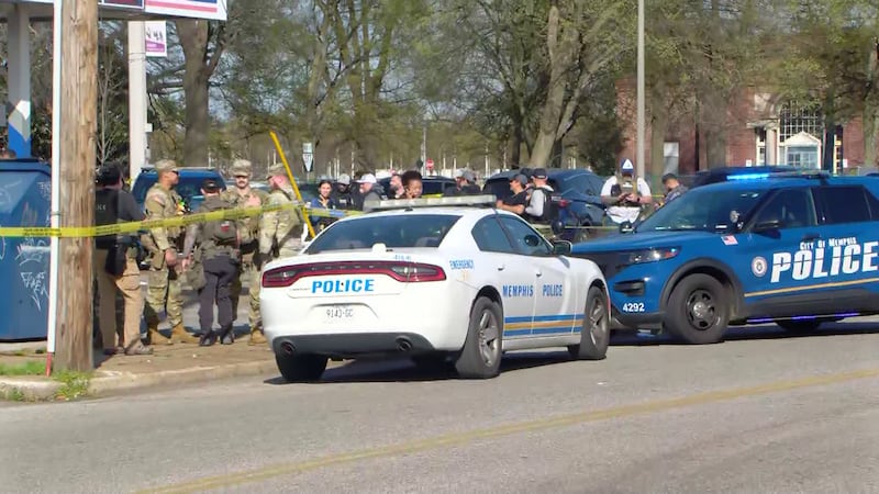 The crime scene on E Parkway