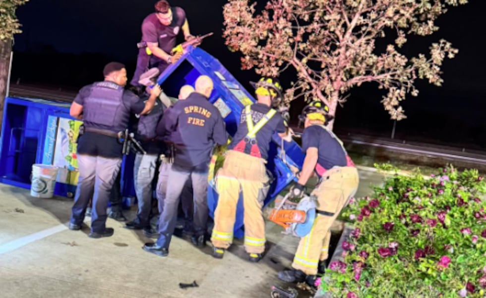 A man was found dead inside a donation box early Monday morning, according to a Facebook post...