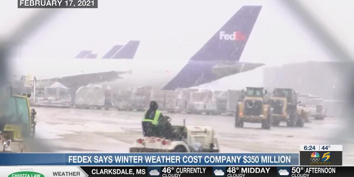 FedEx reports $350 million impact from winter storm