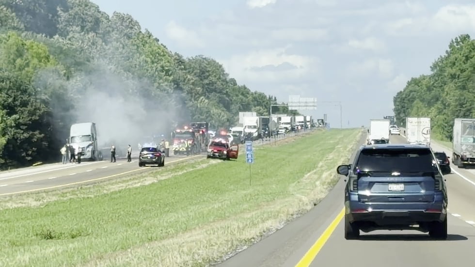 Drivers were met with delays Thursday after a fire on I-40 near mile marker 26.6.