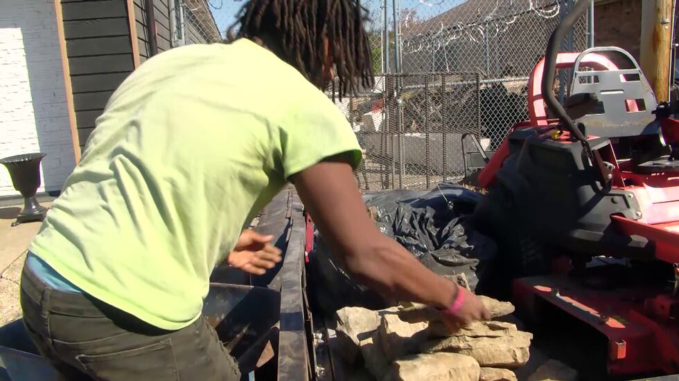 Damion Brown, 20-year-old landscaper with The Golden Institute