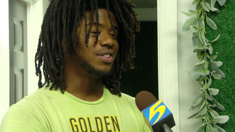 Damion Brown, 20-year-old landscaper with The Golden Institute