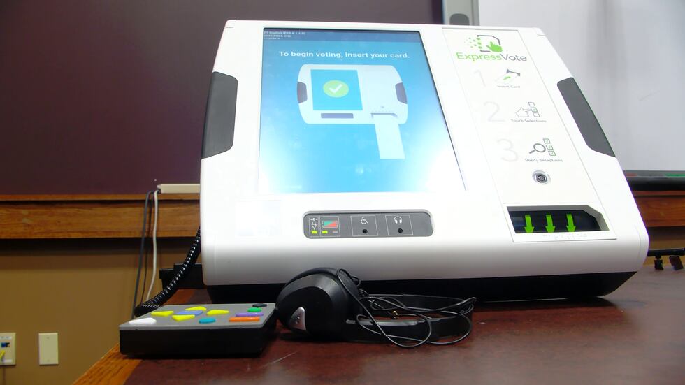 Measurement Poll Machine Sneak peek of Shelby County’s newest voting machines