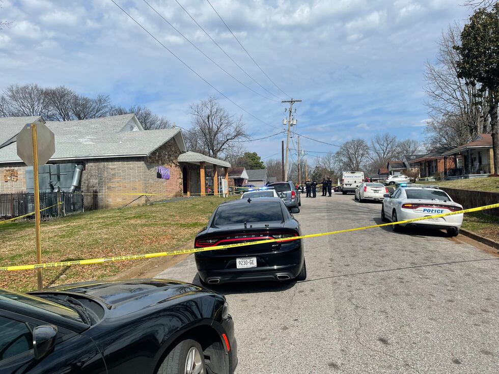 The scene outside New Zionfield Baptist Church after a pastor was shot while stopping a car...