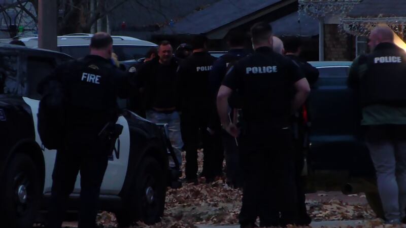 Bartlett police detain an unknown man outside a home Luther Road and Ash Hill Lane, Thursday,...