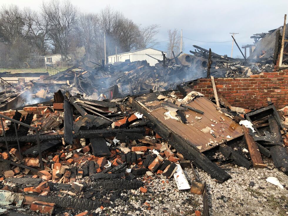 St. Mary Baptist Church in Hughes, Arkansas was destroyed by a fire Tuesday, March 12, 2019....