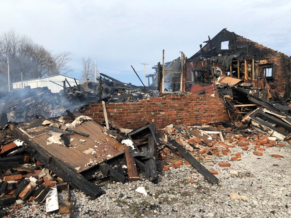 St. Mary Baptist Church in Hughes, Arkansas was destroyed by a fire Tuesday, March 12, 2019....