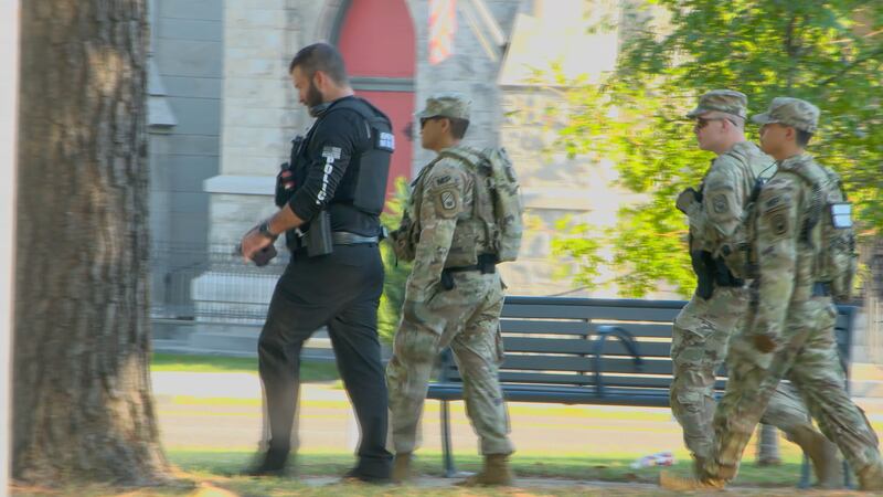 A group of veterans have set up an encampment at the corner of Market Avenue and Second Street...
