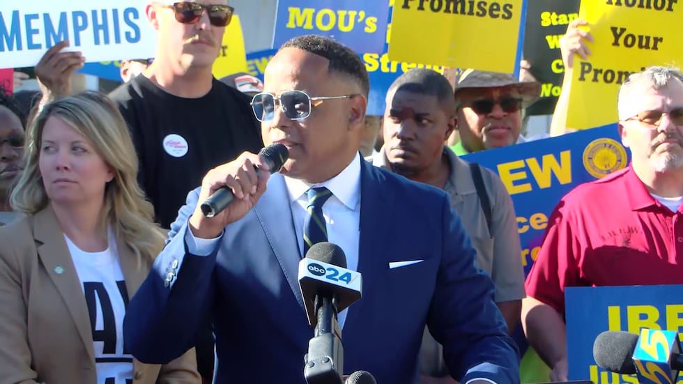 Centenary United Methodist Church Pastor Keith Caldwell joins labor unions representing City...