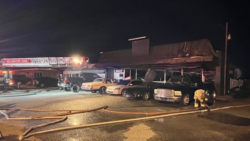Aftermath of a fire at Inside Out Customs at 5427 Navy Road in Millington, Thursday, March 12,...