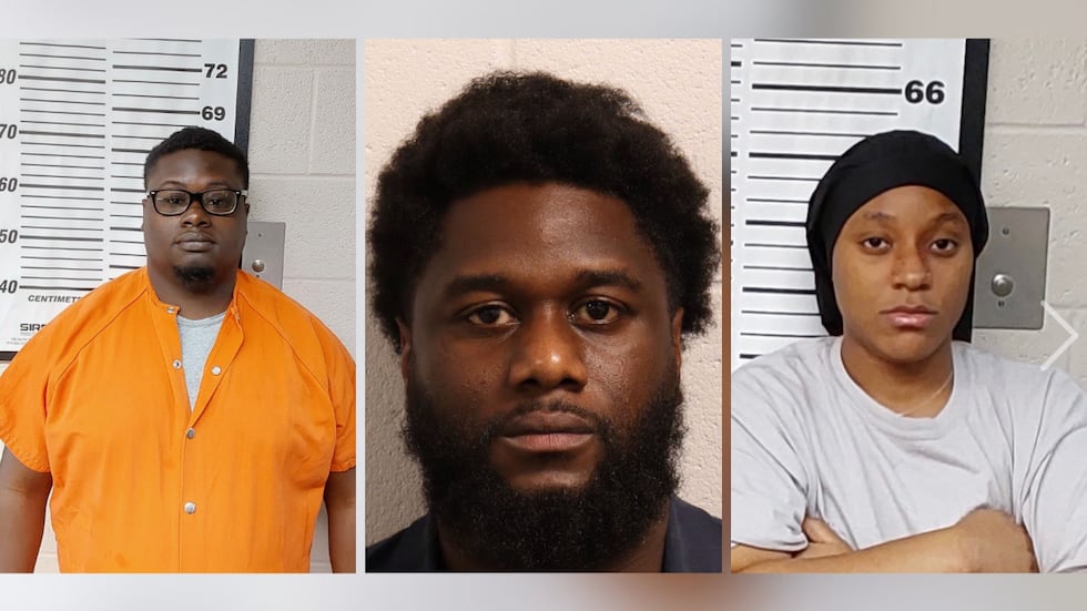 (Left to right) Tanaka Brown, 29, Giovonti Thomas, 29, and Dearrah Sanders, 23