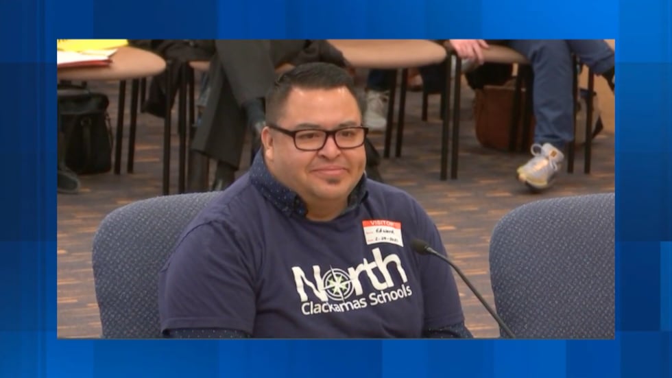 Edward Villa, 45, is pictured here at a Clackamas County Board of Commissioners meeting in...