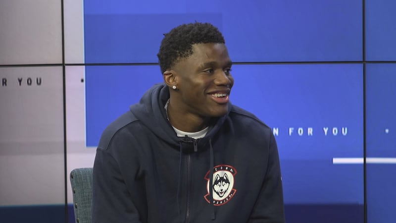 Memphis native and UConn transfer Jaye Nash inside the Action News 5 studio on May 27, 2026.