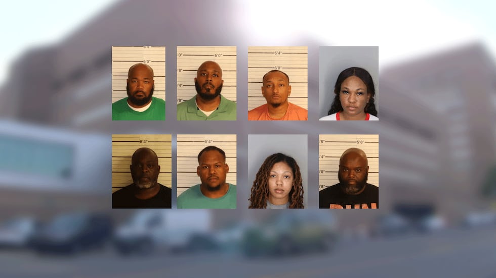 Corrections deputies indicted in the Gershun Freeman case (Top L-R): Courtney Parham, Stevon...