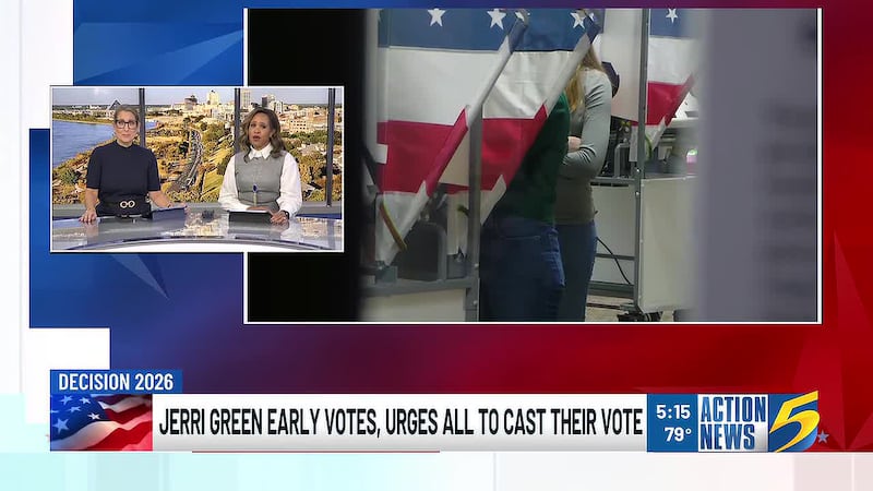 Democratic gubernatorial nominee for Tennessee Jerri Green cast her vote Wednesday in Shelby...