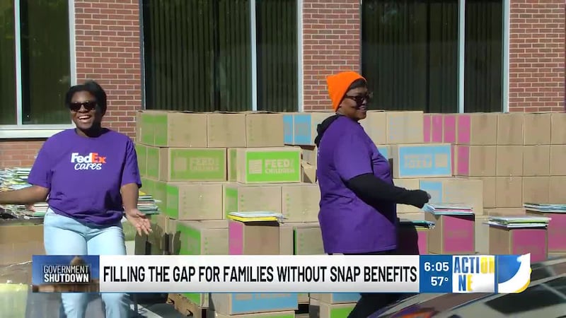 FedEx Cares partnered with Feed the Children on Wednesday to distribute food and essentials to...