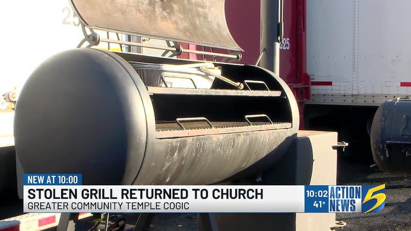 A Memphis church pastor is celebrating after a stolen trailer containing two large grills was...
