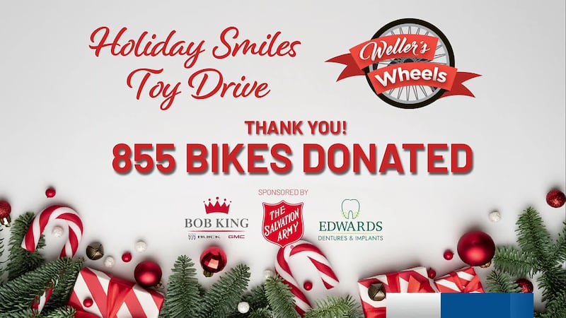 Hundreds of local children will receive bikes this holiday season.